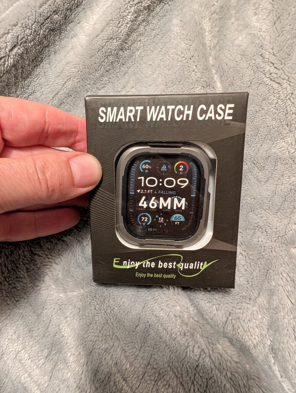 46mm Black Smart Watch Protective Case - Universal Fit